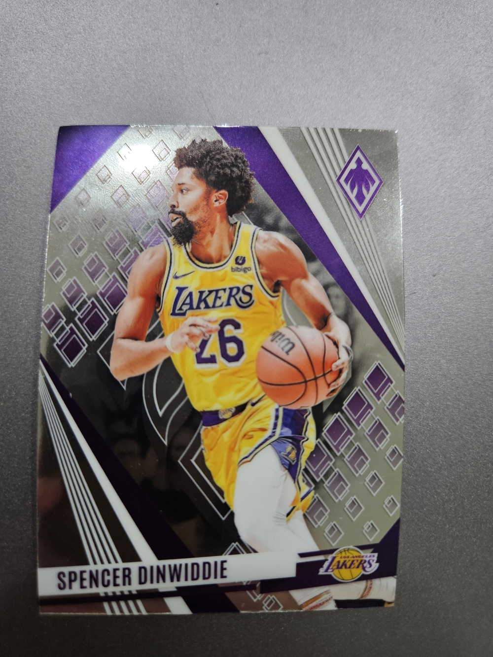 Panini Spencer Dinwiddie Lakers Card - Purple & Yellow